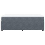 vidaXL Sommier à lattes de lit avec matelas Gris foncé 100x200 cm