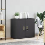 vidaXL Armoire de rangement Noir 80 x 40 x 70 cm Acier