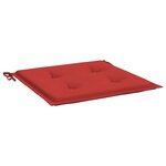 vidaXL Coussins de chaise jardin lot de 2 rouge 40x40x4cm tissu oxford
