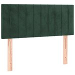 vidaXL Sommier à lattes de lit avec matelas LED vert foncé 120x190 cm