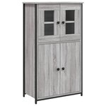 vidaXL Buffet haut sonoma gris 62x32x106 5 cm bois d'ingénierie