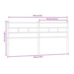 vidaXL Tête de lit de remplacement chêne sonoma 193 cm fer et bois d’ingénierie