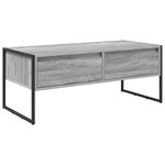 vidaXL Table basse Gris Sonoma 100 x 46 x 40 cm Bois d'ingénierie