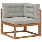vidaXL Ensemble de canapés d'extérieur 8 pc Naturel et Gris clair