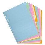 Intercalaires neutres a4 exacompta forever carte recyclée colorée 12 onglets - 1 jeu