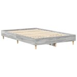vidaXL Cadre de lit sans matelas sonoma gris 135x190 cm