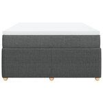 vidaXL Sommier à lattes de lit avec matelas Gris foncé 140x200cm Tissu