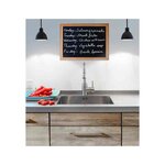 Ardoise murale WOODY 40x60cm Cadre en Bois Teck SECURIT