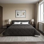 vidaXL Duvet d'été simple Matelassé Anthracite 200 x 220 cm