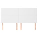 vidaXL Tête de lit blanche 160 x 5 x 118/128 cm similicuir