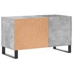 vidaXL Armoire à disques gris béton 85x38x48 cm bois d'ingénierie
