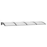 vidaXL Auvent de porte Noir 400x100 cm Polycarbonate
