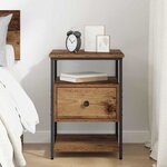 vidaXL Cabinet de chevet Bois ancien 40 x 42 x 56 cm Bois d'ingénierie