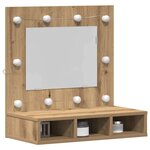 vidaXL Armoire Miroir avec étagère Chêne artisanal 60 x 31 5 x 62 cm