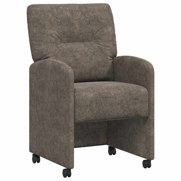 vidaXL Chaises de Salle à Manger avec Roues 2 pc Simili cuir suédé