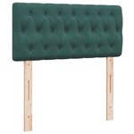 vidaXL Lit ottoman avec matelas et LED Vert foncé 90x200cm velours
