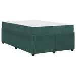 vidaXL Cadre de lit avec matelas Autre Vert foncé 120 x 190 cm Velours