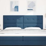 vidaXL Tête de lit LED avec des lumières à LED Bleu 200 cm Polyester