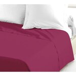 Drap Plat 100 coton 180 x 290 cm - 1 personne - Fuchsia