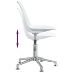 vidaXL Chaise pivotante de salle à manger Blanc Similicuir