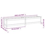 vidaXL Lit surélevé de jardin blanc 199 5x40x39 cm bois de pin massif