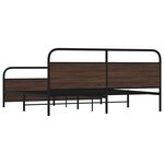 vidaXL Cadre de lit en métal sans matelas chêne marron 180x200 cm