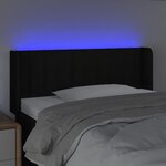 vidaXL Tête de lit à LED Noir 93x16x78/88 cm Tissu