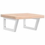 vidaXL Étagère de vasque murale acier et bois de chêne massif