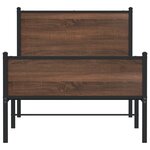 vidaXL Cadre de lit en métal sans matelas chêne marron 75x190 cm