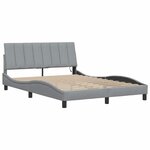 vidaXL Cadre de lit sans matelas gris clair 120x200 cm tissu