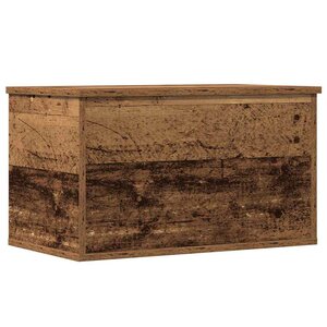vidaXL Boîte de Rangement avec stockage Bois Ancien 60 x 35 x 35 cm