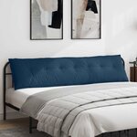 vidaXL Coussin de Dos Bleu 200 x 19 x 50 cm tissu