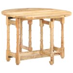 Vidaxl table de salle à manger rond 110x76 cm bois de manguier massif