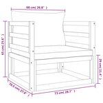 vidaXL Chaise de jardin avec coussins taupe bois massif d'acacia