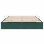 vidaXL Cadre de lit ottoman Vert foncé 140 x 190 cm Velours