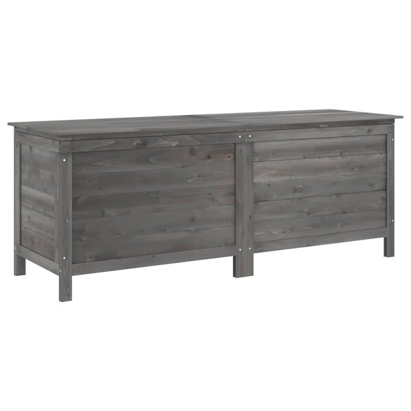 vidaXL Boîte de rangement de jardin anthracite bois massif sapin
