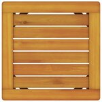 Chaises longues vidaXL 2 Pièces avec table et coussins en bois massif d'acacia