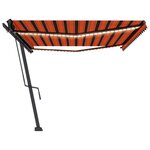 vidaXL Auvent automatique capteur de vent/LED 500x300 cm Orange marron