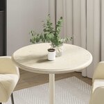 vidaXL Dessus de table Crème Ø60x2 5 cm Marbre
