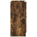 vidaXL Armoire sous évier de salle de bain Chêne fumé