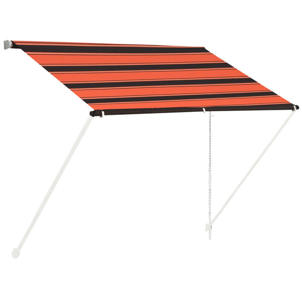 vidaXL Auvent rétractable 100x150 cm Orange et marron