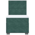 vidaXL Sommier à lattes de lit et matelas Vert foncé 80x200 cm Velours