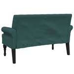 vidaXL Banc avec dossier vert foncé 120x62x75 5 cm tissu