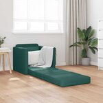 vidaXL Canapé-Lit Vert foncé 74 x 77 x 81 cm tissu
