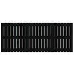 vidaXL Tête de lit murale Noir 147x3x60 cm Bois massif de pin