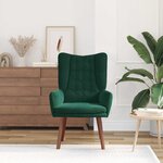 vidaXL fauteuil Vert foncé 63 x 67 x 94 cm Velours