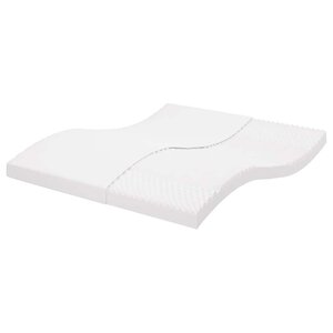 vidaXL Matelas en mousse blanc 200x220 cm 7 zones dureté 20 ILD