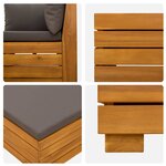 vidaXL Ensemble de canapés d'extérieur avec coussin 8 Pièce Marron