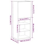 vidaXL Meuble TV Bois Ancien 40.5 x 30 x 102 cm Bois d'ingénierie