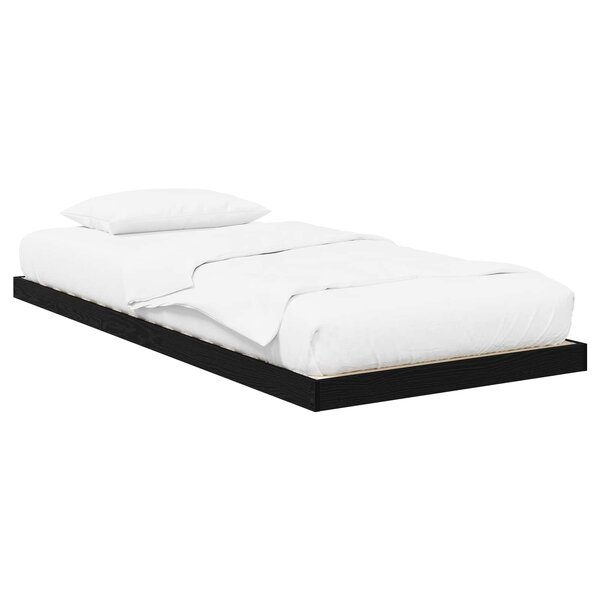 vidaXL Cadre de lit surélevé Chêne noir 86 5 x 200 cm